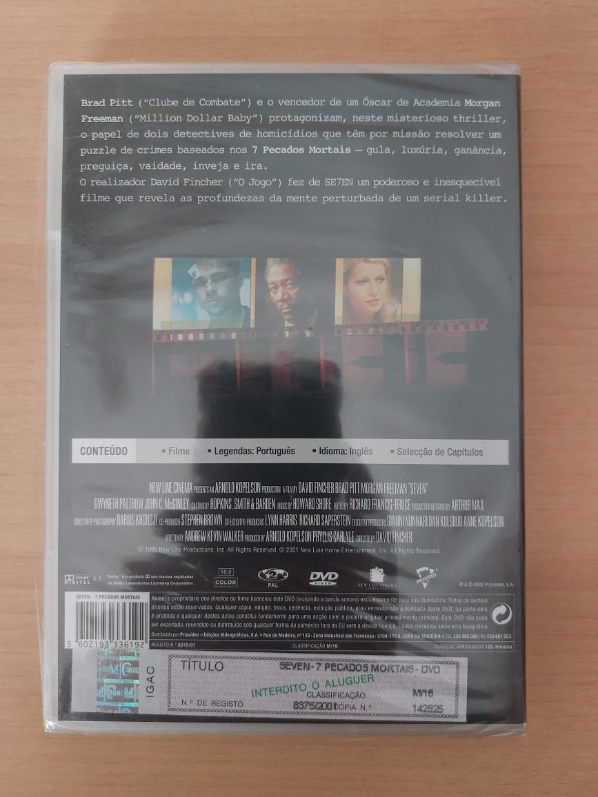DVD NOVO e SELADO - " Seven - 7 Pecados Mortais "