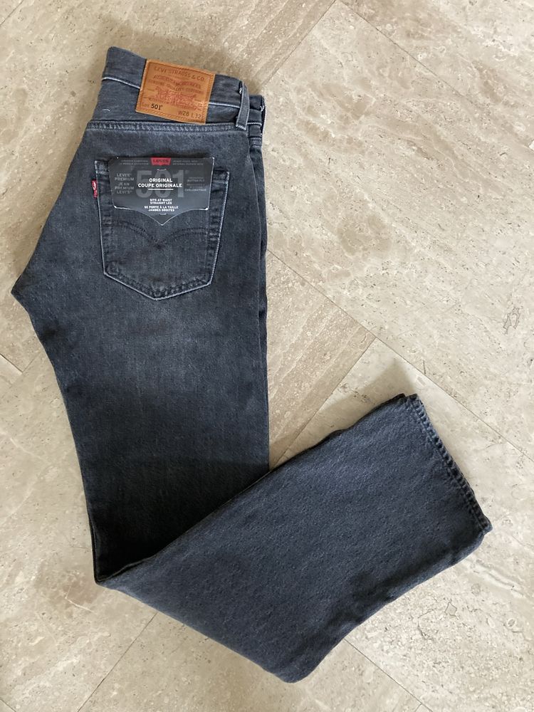 Spodnie jeansy męskie Levis 501 Premium W28 L 32 Nowe
