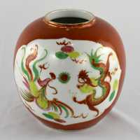 Pote de Ginjas porcelana da China, decorado com dragões, República
