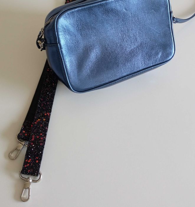 Torebka Promod metaliczna niebieska