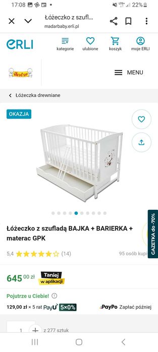 Łóżeczko niemowlece