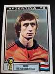 Cromo Panini World Cup Story de Rob Rensenbrink no Mundial 78