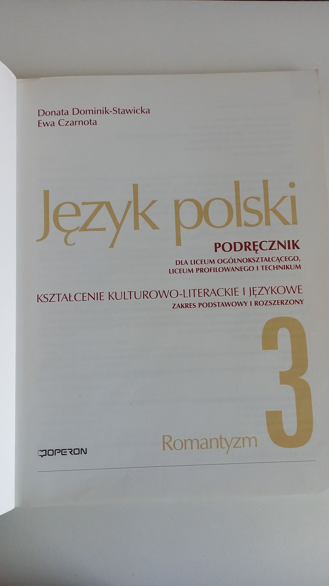 Podręcznik szkolny Język polski