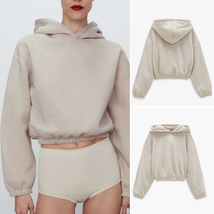 Жіночий теплий спортивний костюм ZARA на флісі (худі+джогери)