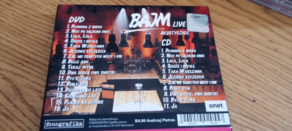 Bajm Live Akustycznie CD i DVD okazja tanio