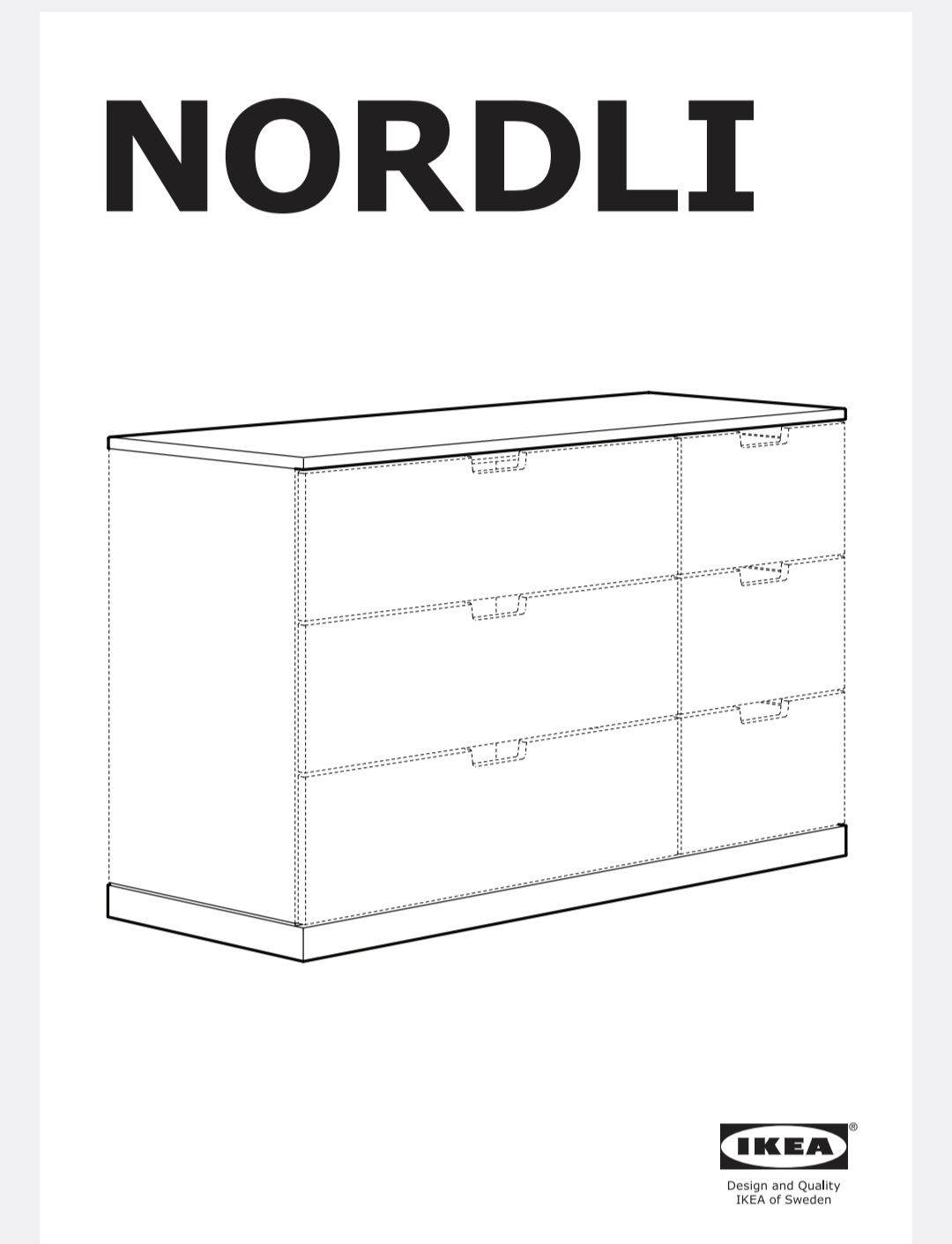 IKEA Nordli blat I cokół, biały 120×47 cm