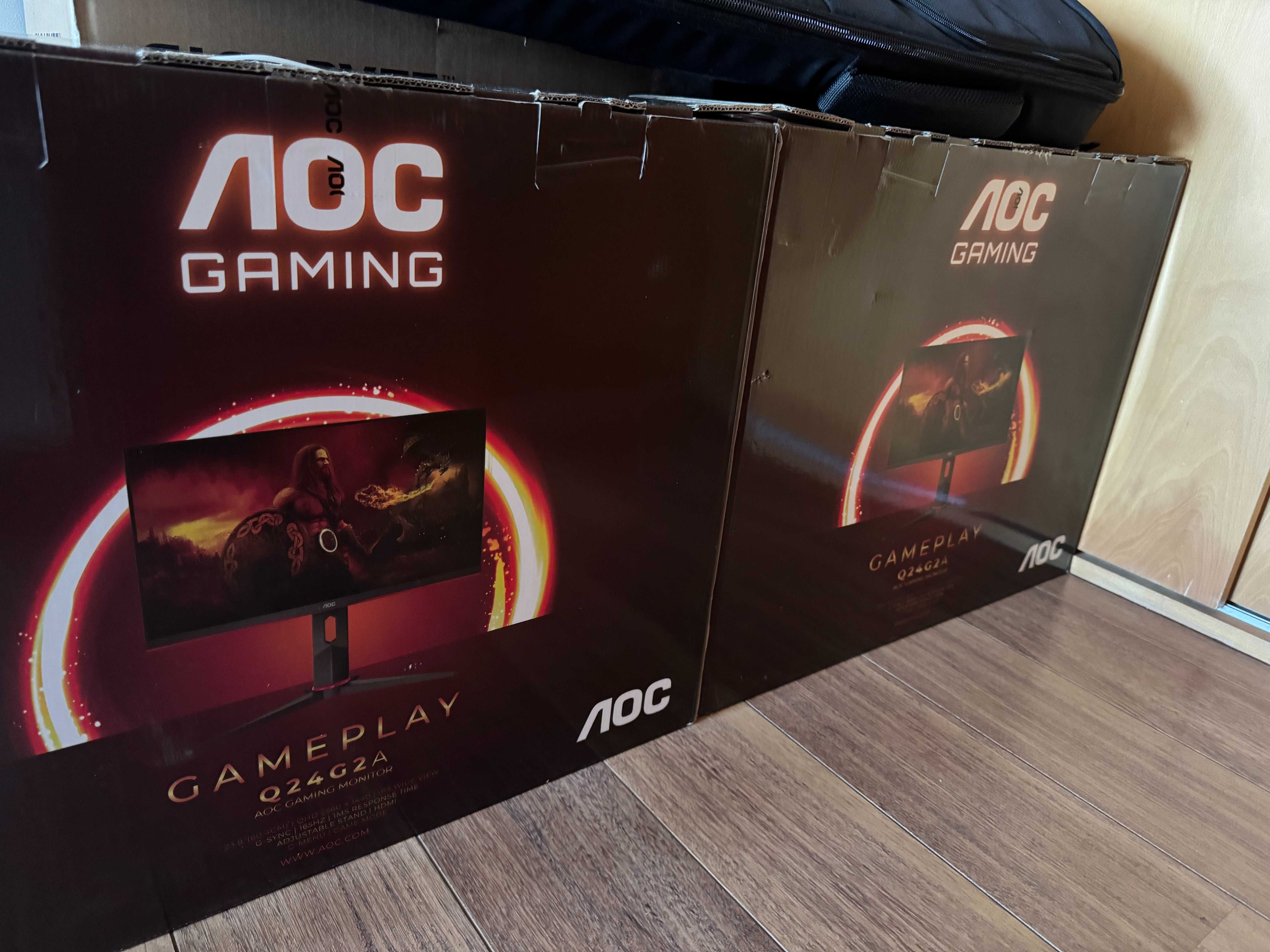 Monitor Gaming AOC Q24G2A/BK IPS QHD 165Hz c/ caixa
