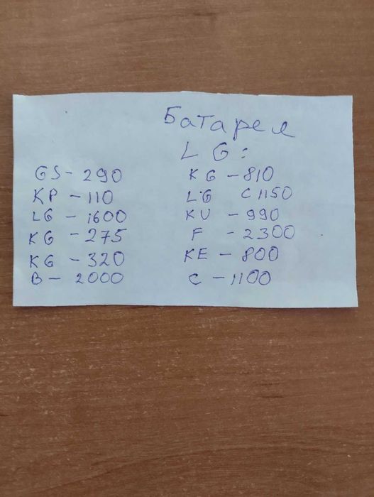 Батарея Nokia Samsung Lg Motorola Sony Ericson Siemens
