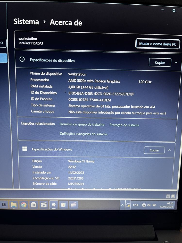 Vendo PC portátil LENOVO 15.7'