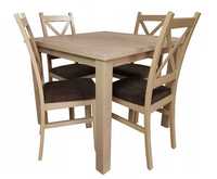 Stół nierozkładany i 4 krzesła Krzyżak| Sonoma| Dostawa|