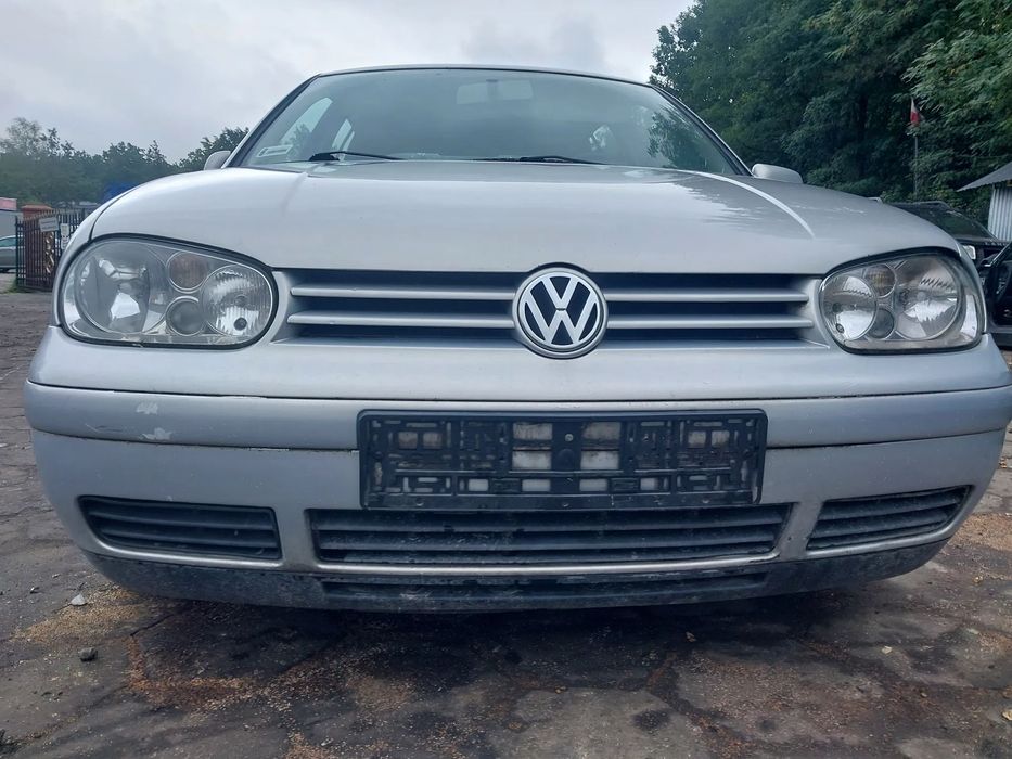 Przód kompletny Volkswagen Golf 4 IV kolor srebrny LB7Z maska zderzak lampa VALEO grill atrapa wzmocnienie czołowe pas chłodnica KOMPLET
