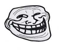 Troll face naszywka termotransfer