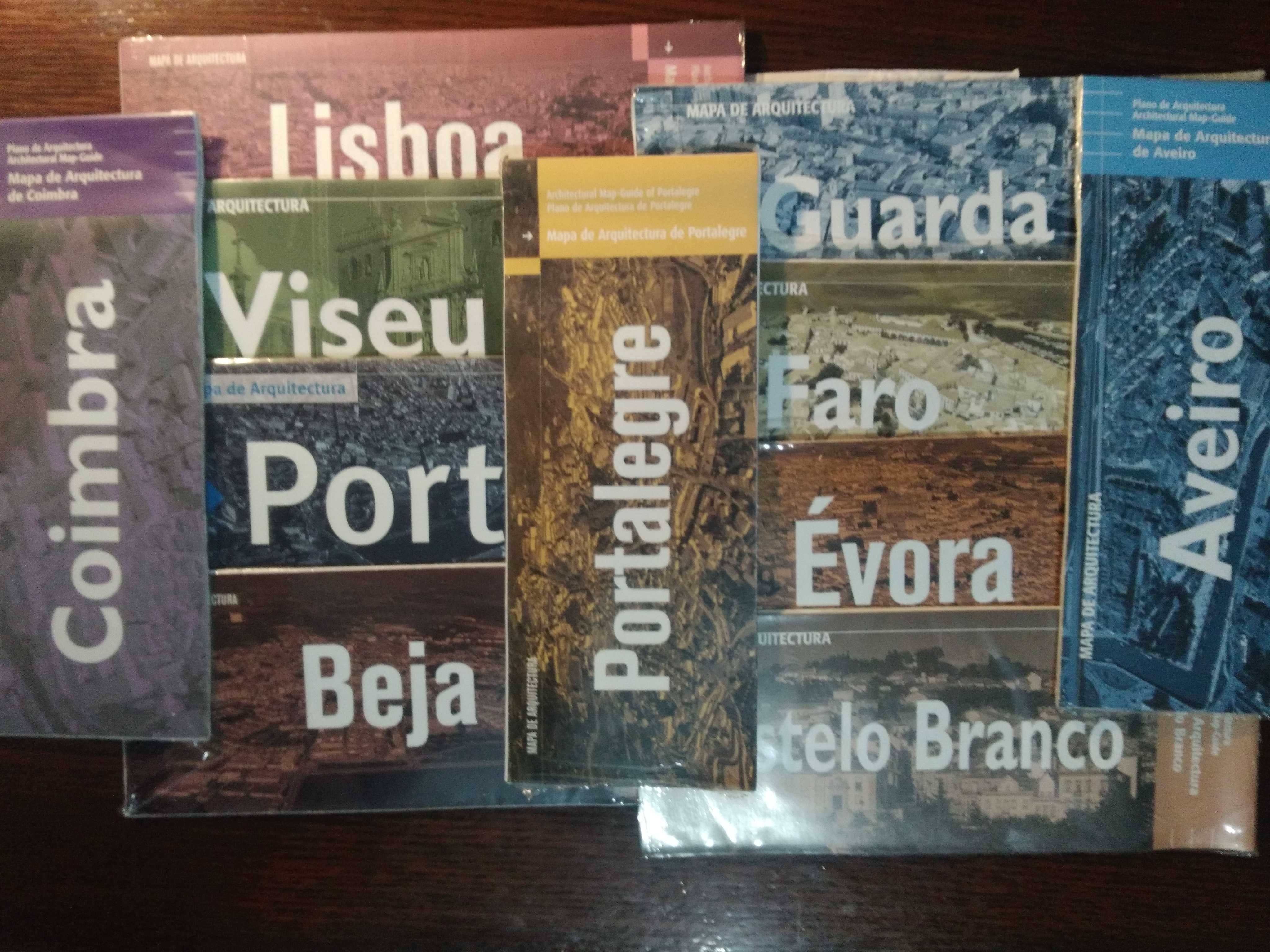 Mapas de Arquitectura de 11 Cidades Capitais de Distrito