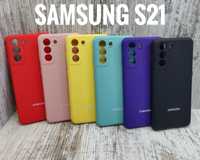 Чехол Silicone Case на Samsung S21/ S21 FE/ S22/ S23 Микрофибра