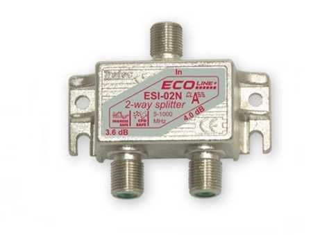 Rozgałęźnik 2-drożny TVSAT DVBT ESI-02N TRATEC ECO. SPLITTER 5-1000MHZ