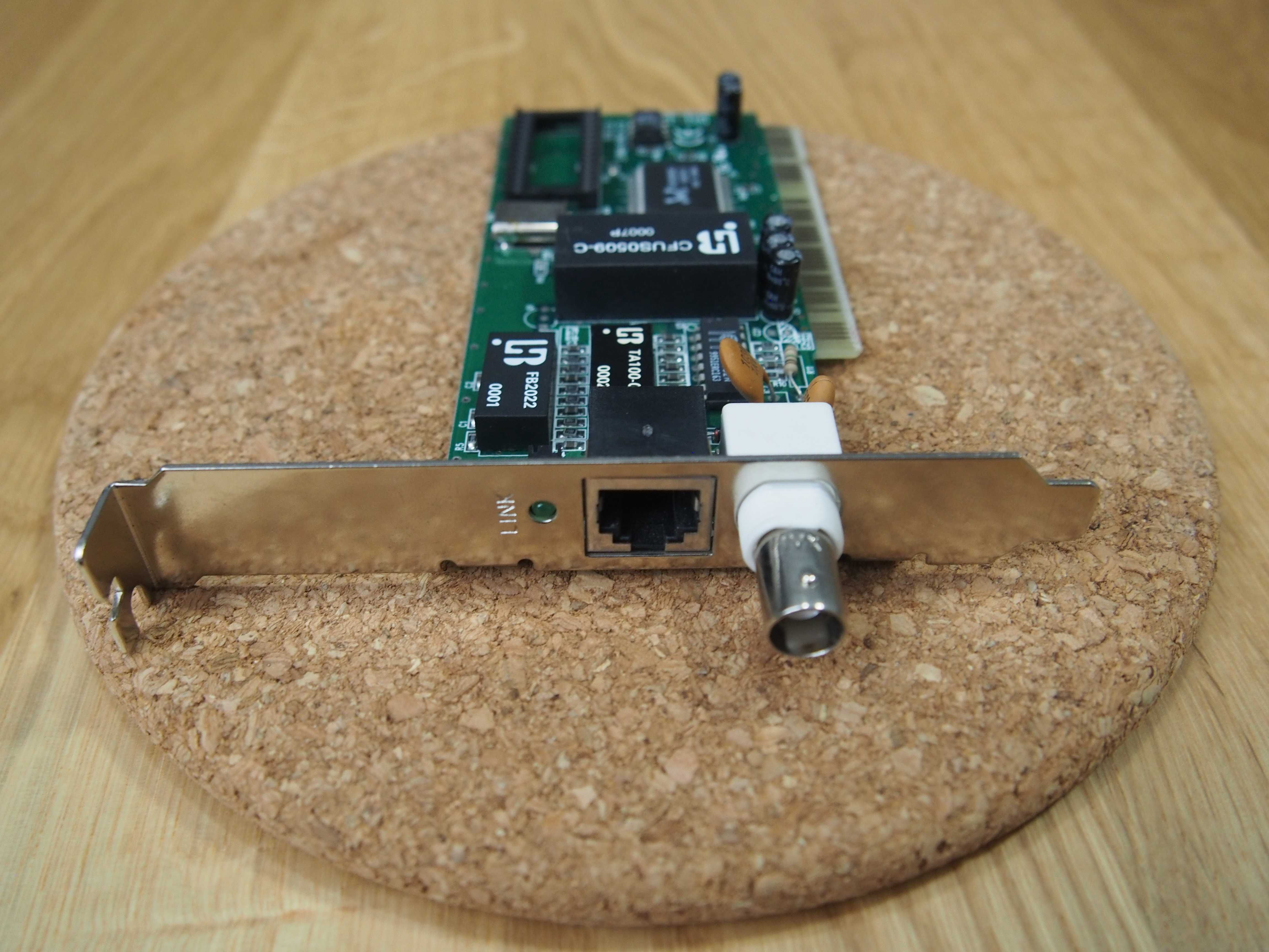 Karta sieciowa Realtek RTL8029AS BNC RJ45 PCI