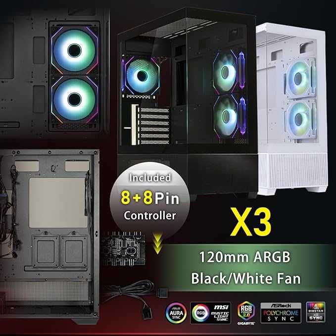 BitFenix CETO Basic Obudowa Do Komputera Stacjonarnego Biała Szklana