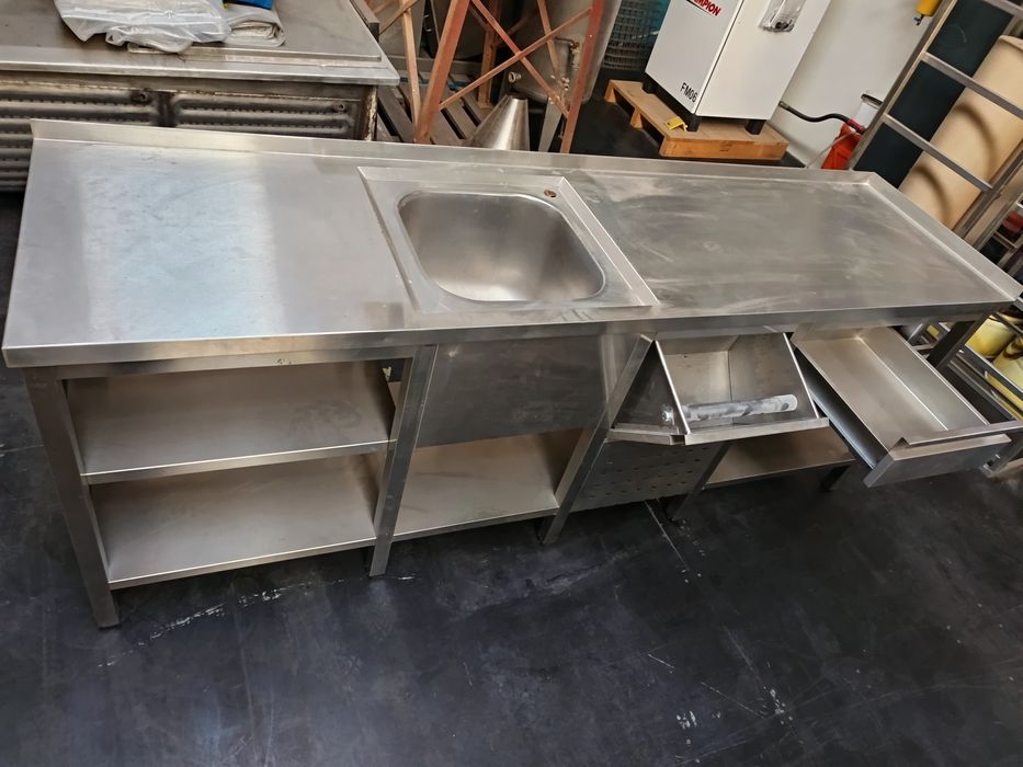 Bancada Inox para restauração