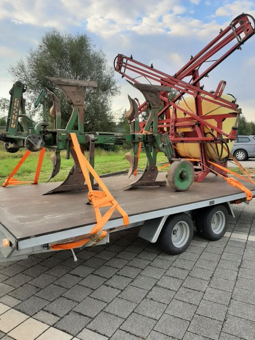Pług 2 skibowy obrotowy firmy gassner oraz opryskiwacz 600 L