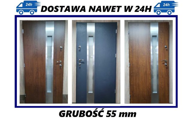 Drzwi zewnętrzne NOWE 80, 90 model "EUROPA" POLSKIE SZYBKA DOSTAWA