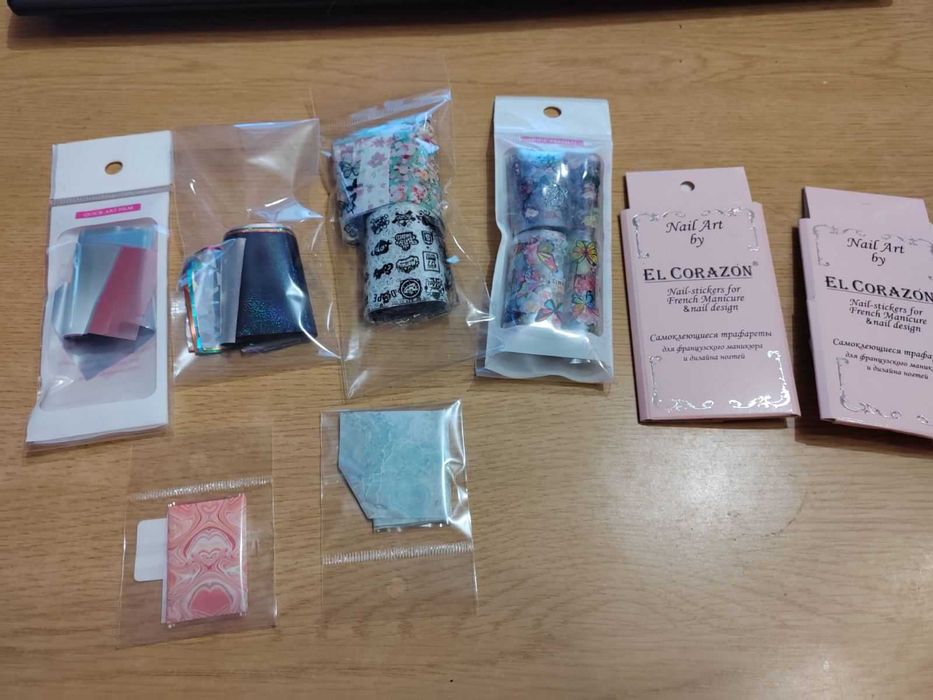 Фольга переводная для ногтей, наклейки для ногтей