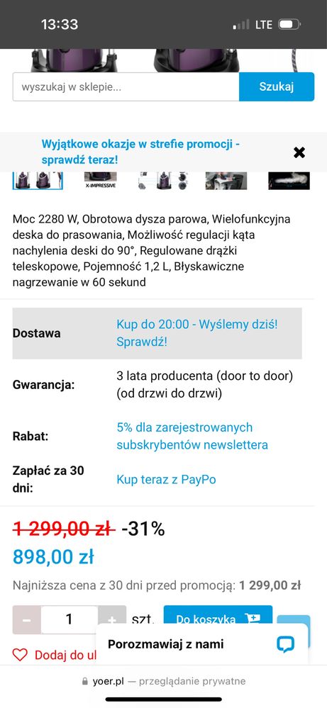 2 zestawy Prasowacz parowy Yoer użyty 3 razy jak nowy