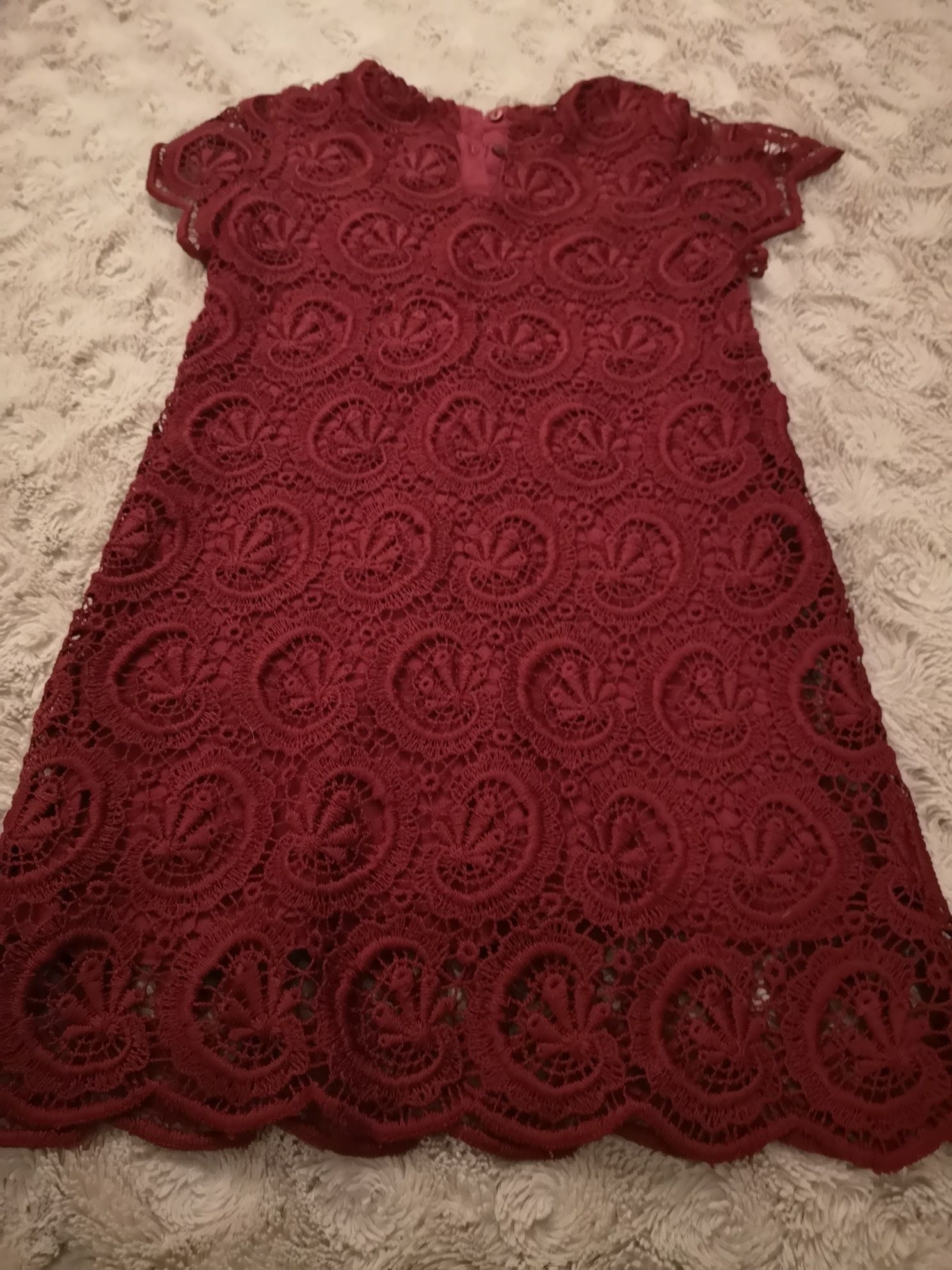 Elegancka sukienka Zara bordowa rozmiar 110