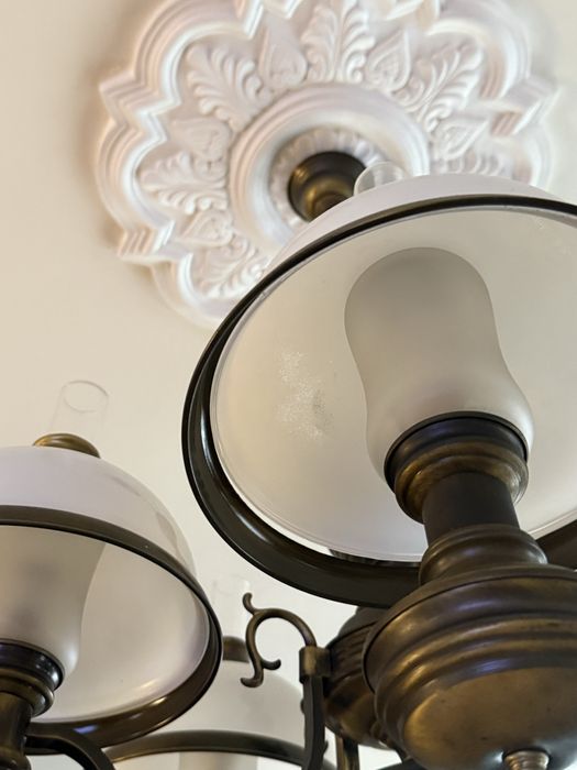 Candeeiros de latão com 5 braços