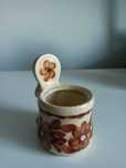 Solniczka porcelanowa kwiaty PRL