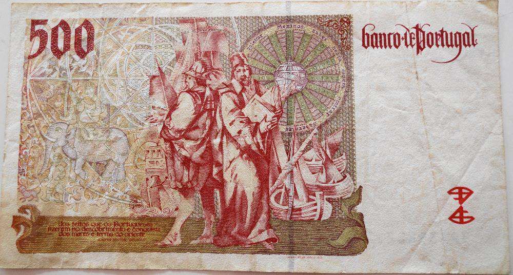 Nota de 500 escudos de Portugal, vendo por 10 euros.