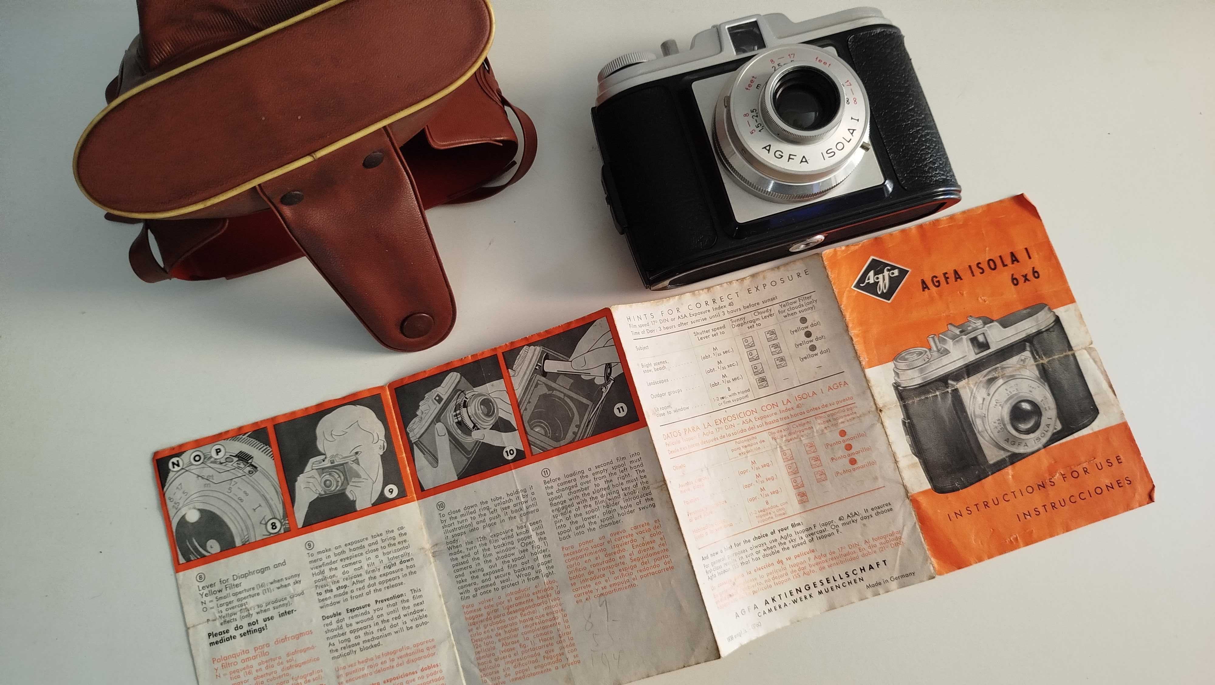 Máquina Fotográfica (Vintage-Coleção) AGFA ISOLA I - Entrega Grátis
