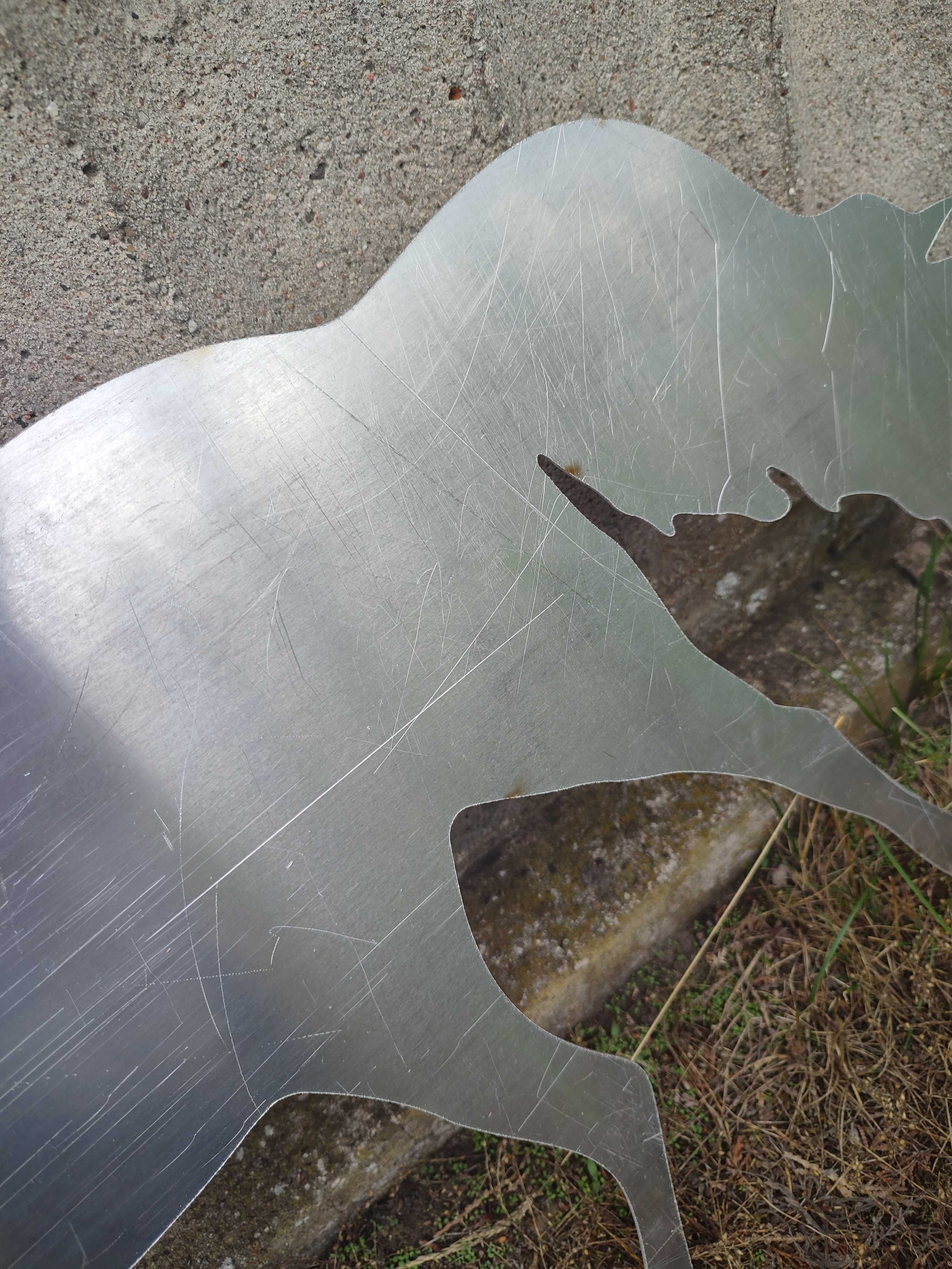 Konie xl 80 cm aluminium rozeta na bramę, ozdoba na ogrodzenie.