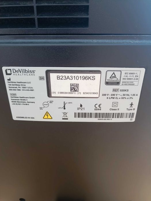 Koncentrator tlenu Devilbiss