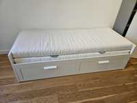 Łóżko rozkładane z IKEA Brimnes z materacami