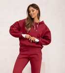 Dresy damskie bordowe ocieplane bluza oversize + spodnie r.UNI wys.24h
