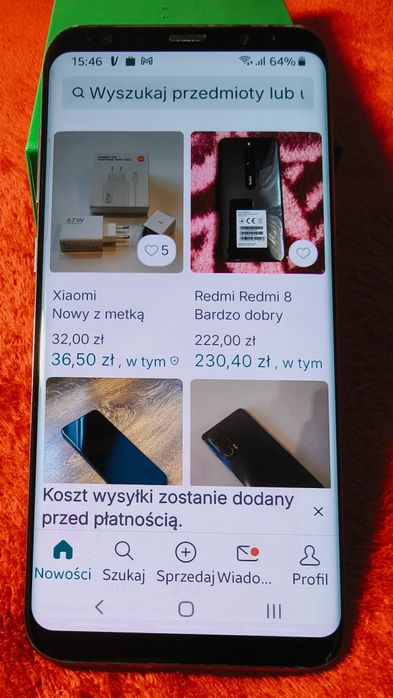 Smartfon Samsung Galaxy S8Plus Edge 4/64GB. st. B.D.