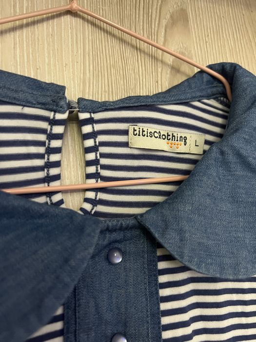 Vestido Titisclothing de ganga com riscas