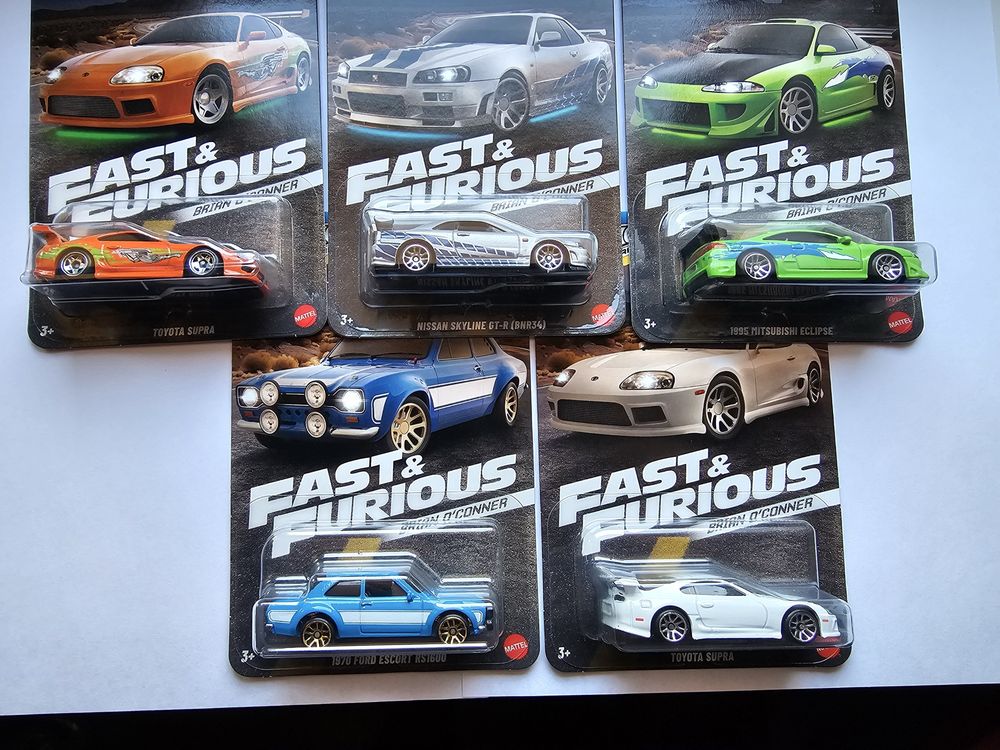 Hot Wheels Fast & Furious zestaw 5 autek Szybcy i Wściekli 1:64 HW
