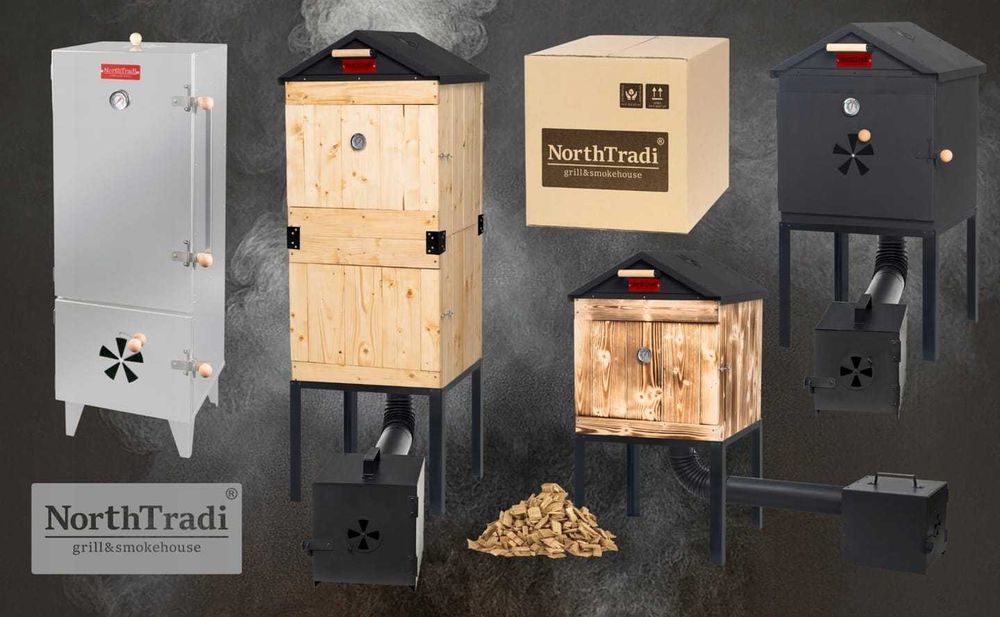 Wędzarnia Ogrodowa Stalowa Metalowa z Funkcją GRILL 2w1  NorthTradi