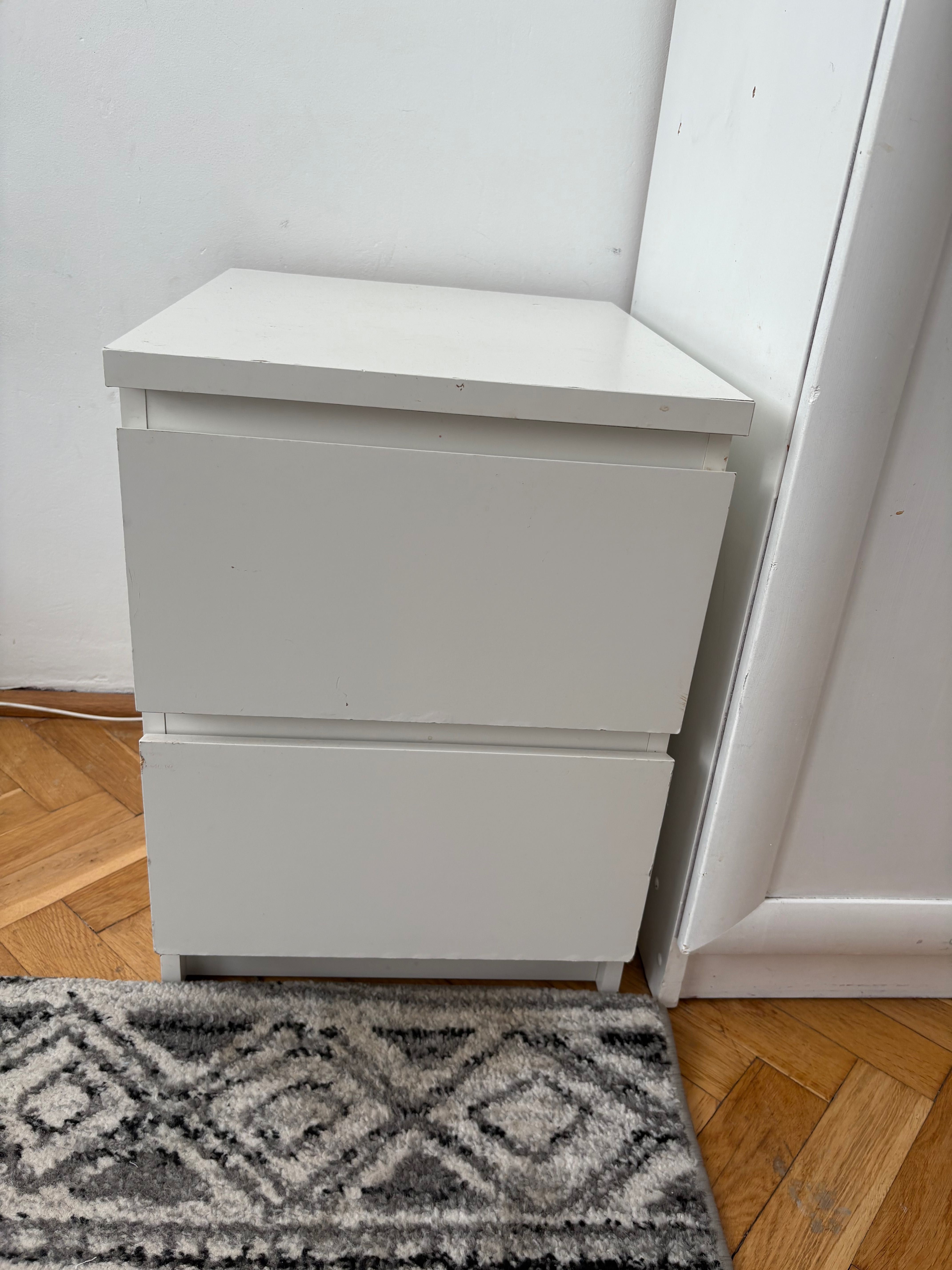 Komoda Ikea Malm 2 szuflady biała 40x55 cm
