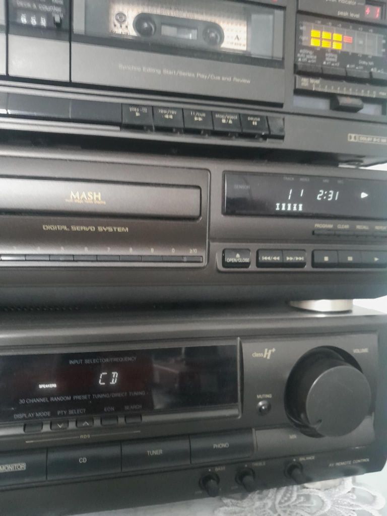 Wieża Technics + 2 kolumny
