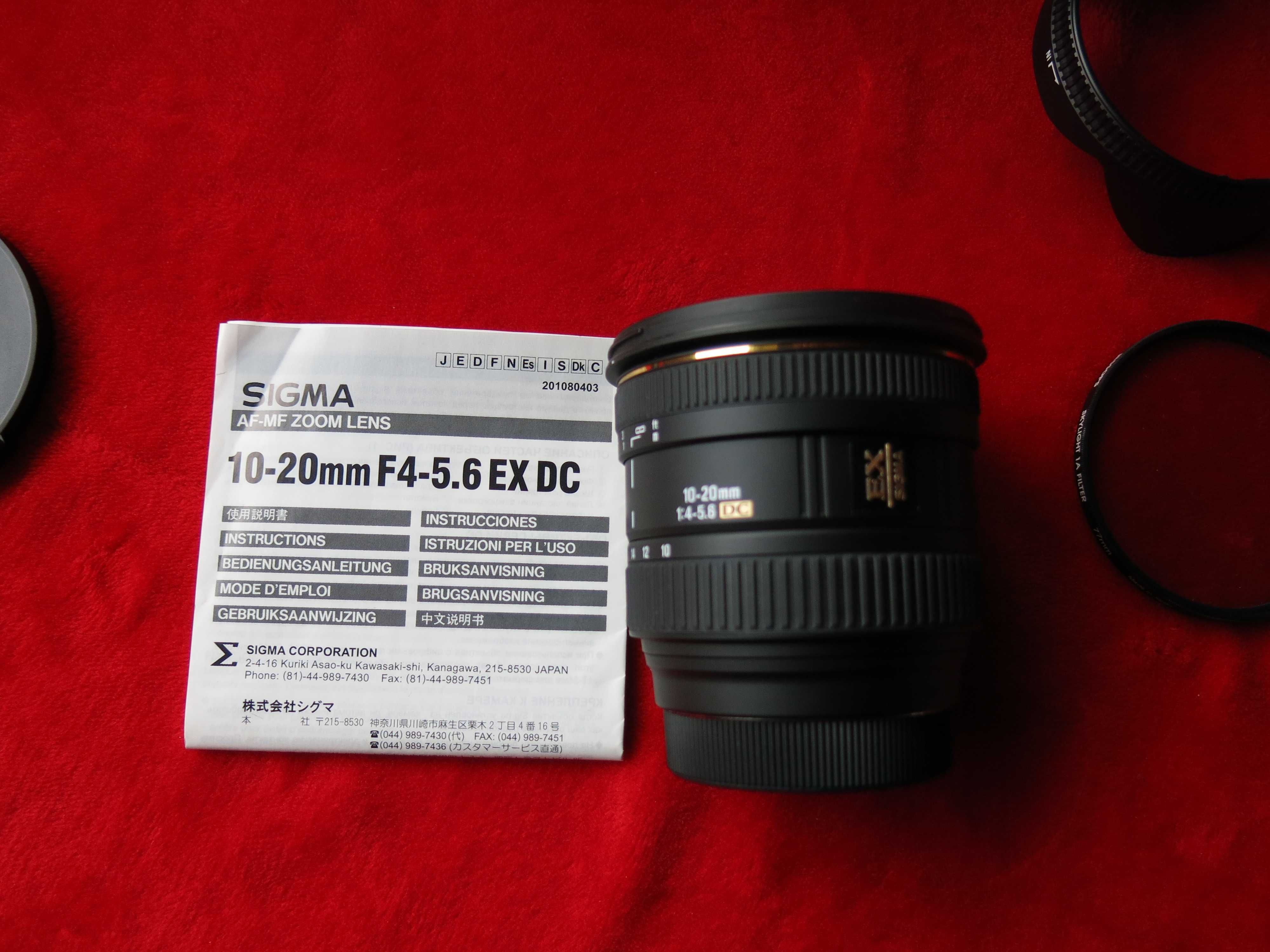 Sigma AF 10-20mm f 4-5,6 EX DC do Sony
