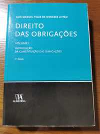 Livro de direito - Direito das obrigações volume I