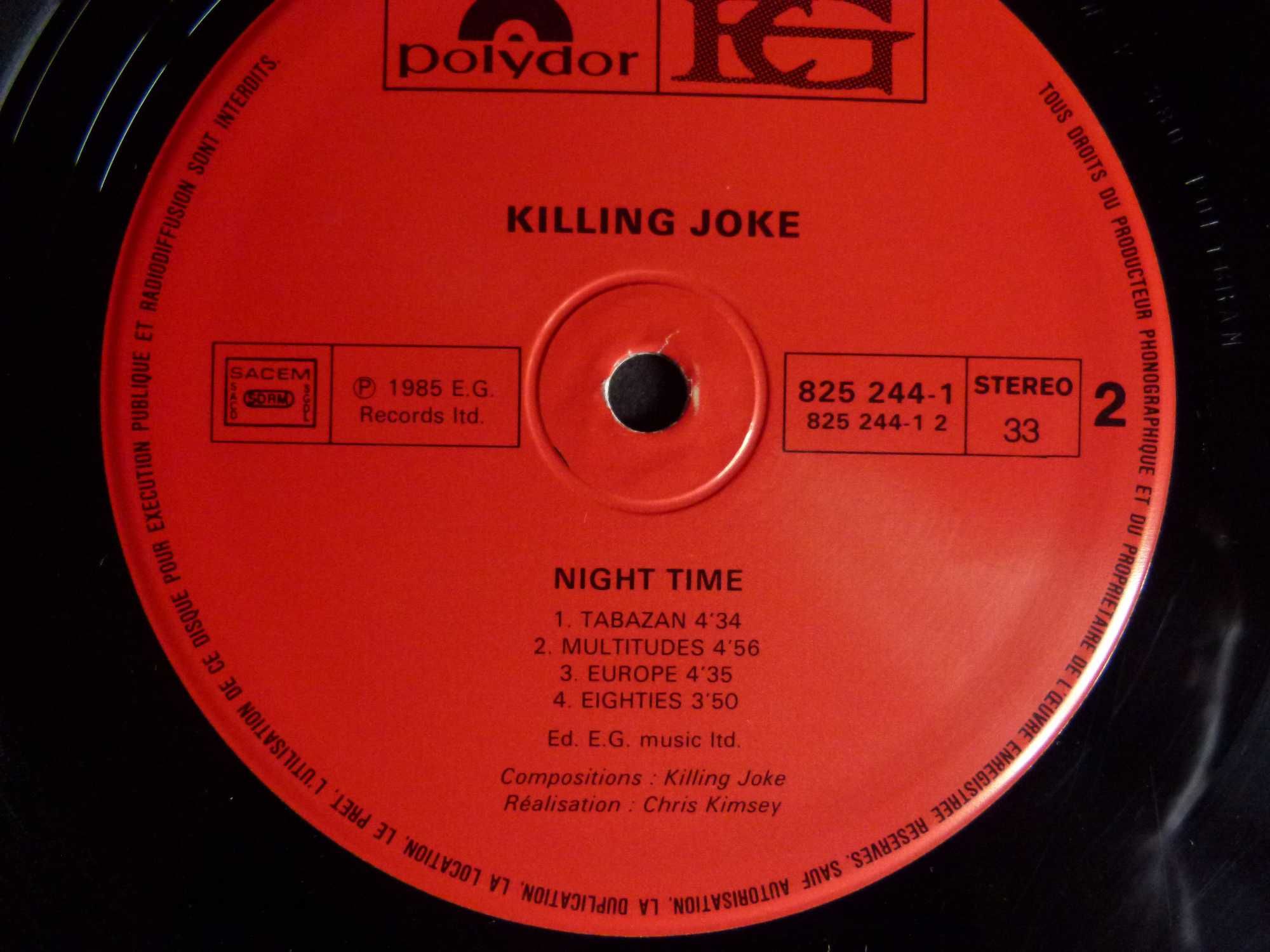 Disco vinil 33T Lp Killing Joke : Night Time (1983)