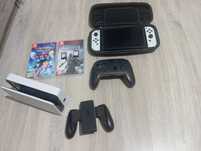 Nintendo switch OLED cały zestaw + gry