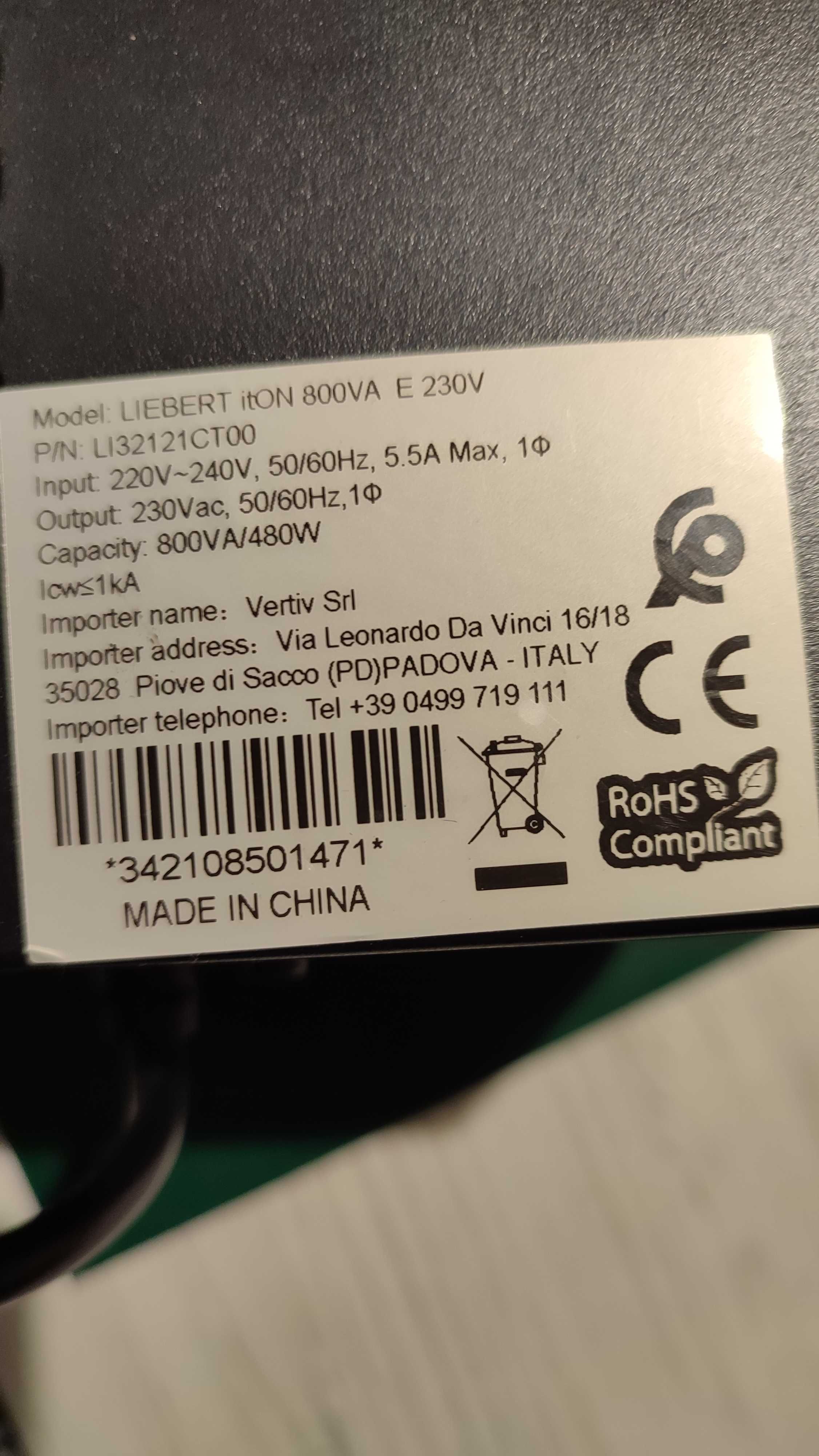 UPS Vertiv Liebert itON 800VA