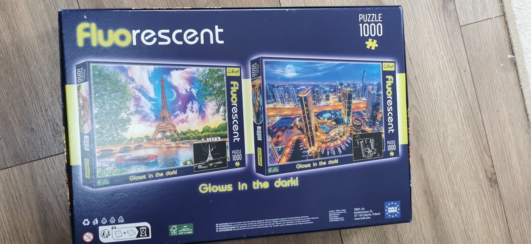 Puzzle Trefl Dubaj 1000 fluoroescencyjne, świecące w ciemności