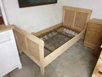 Łóżko antyczne do renowacji drewniane zabytkowe