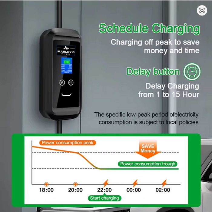 Carregador Portátil 11 kw - 16A - Sup. Parede - WI-FI e APP - 7 METROS