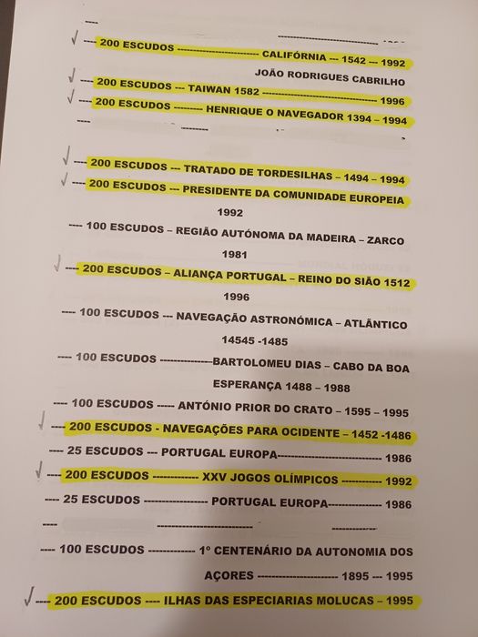 Moedas de 200,00 escudos em prata
